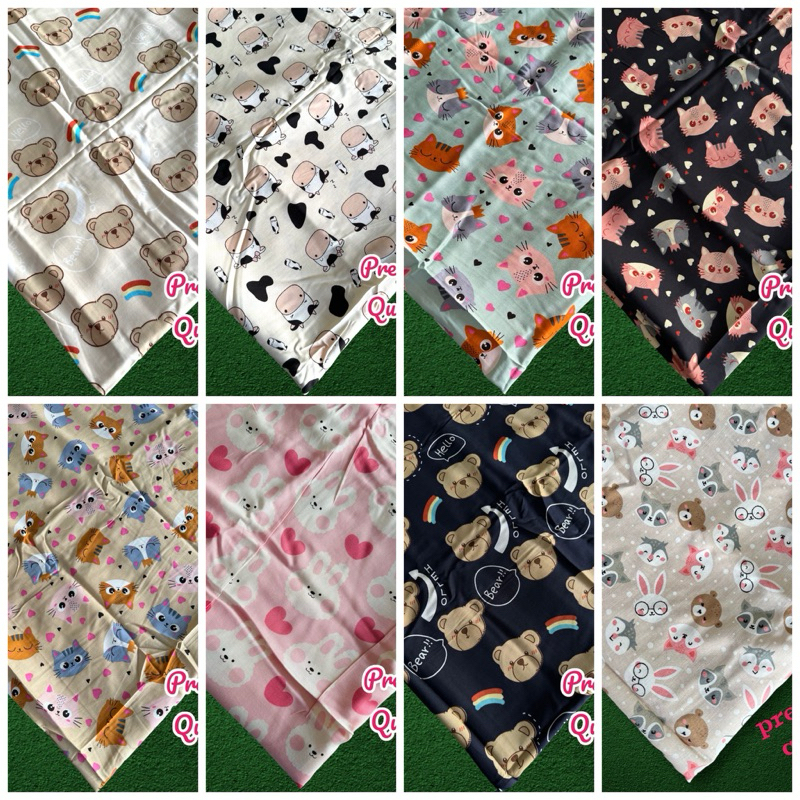 Bahan main katun rayon viscose motif karakter anak anak/rayon motif best seller (harga tertera 50cm)
