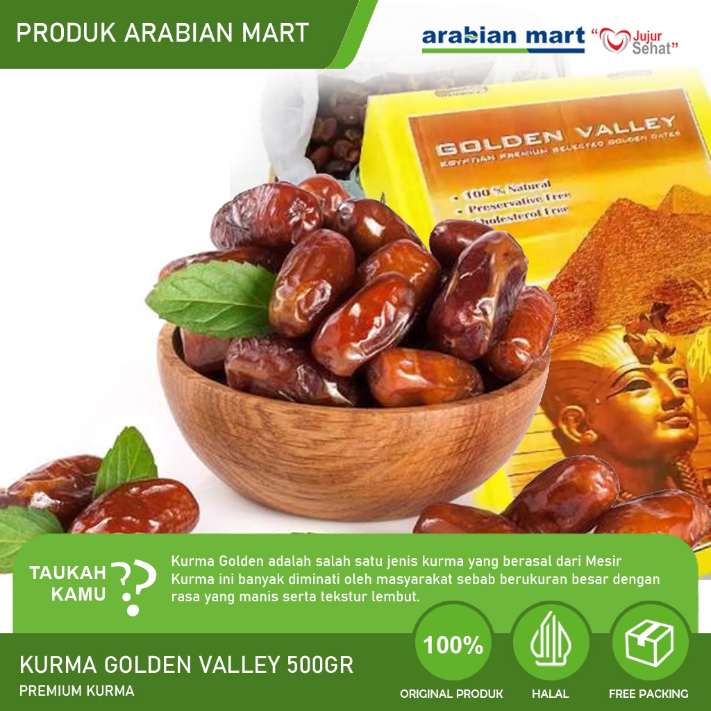 

Kurma Basah Mesir Golden Valley 500gr Kemasan Plastik Enak Premium Promo Termurah - KURMA MESIR GOLDEN ROTANA 500GR