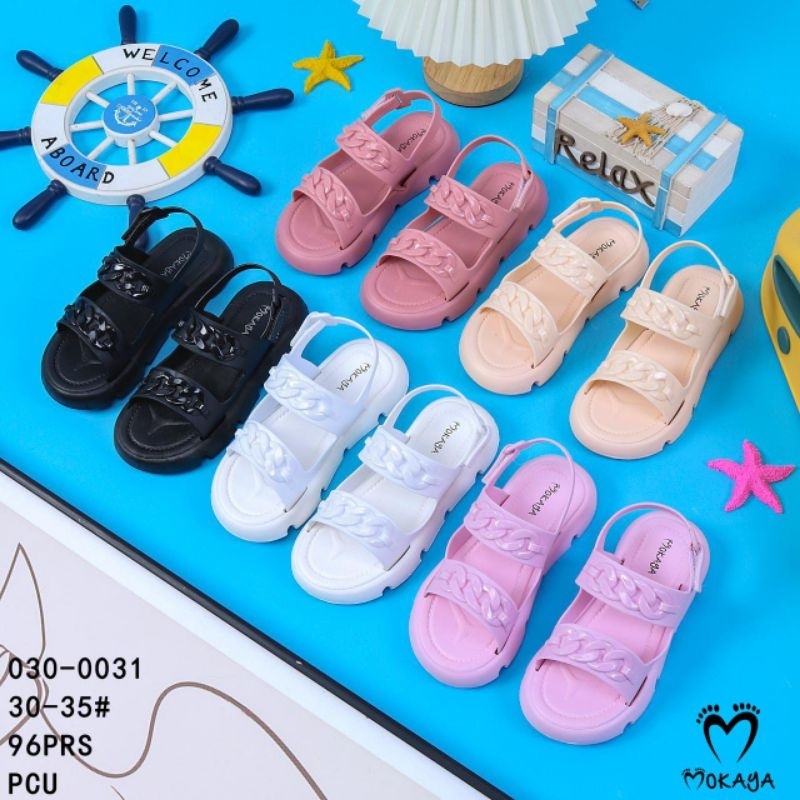 Sandal Jelly Anak Perempuan Usia 7 8 9 Tahun Sendal Anak Cewe Terbaru Motif Rante