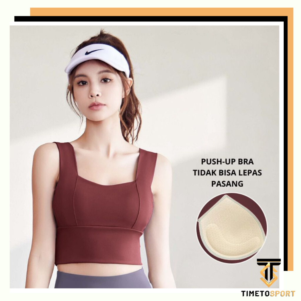 TIMETOSPORT Sport bra Wanita Push Up Seamless-Untuk Gym Fitness Yoga 1191
