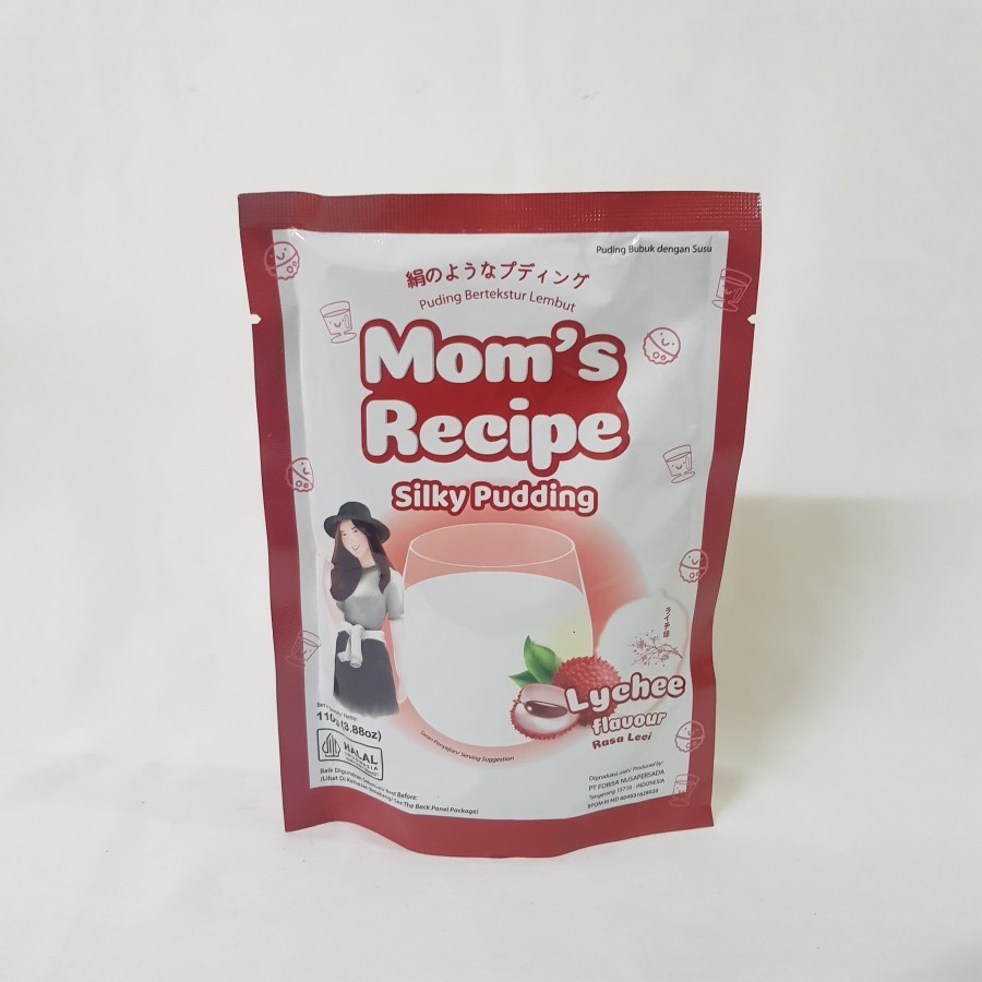 

Forisa Mom's Recipe Silky Pudding Rasa Lychee Chocolate Taro Strawberry Bubble Gum kemasan Pouch 110gr