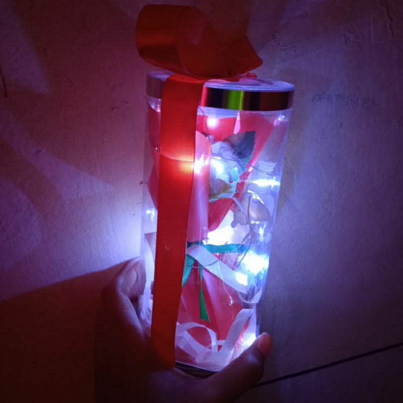 Buket tabung mika hampers.gift atau lampu tidur kado