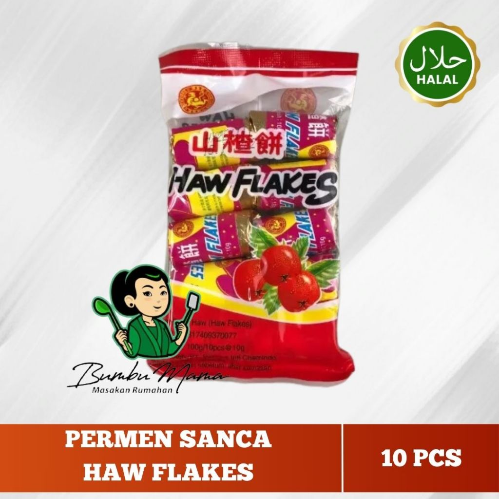 

Permen Sanca Manisan Buah Isi 10Pcs / Haw Flakes San Zha Pian