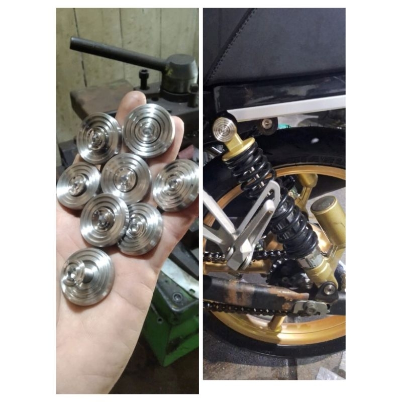 Baut & Ring shock belakang Cb Gl mp Stainless