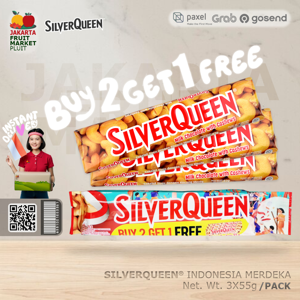 

SILVERQUEEN BUNDLING SPECIAL EDITION indonesia merdeka valentine coklat milk chocolate with cashew