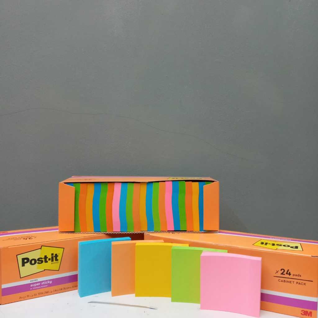 

3M Post It Super Sticky Notes 654-24SSAU 3 inch x 3 inch