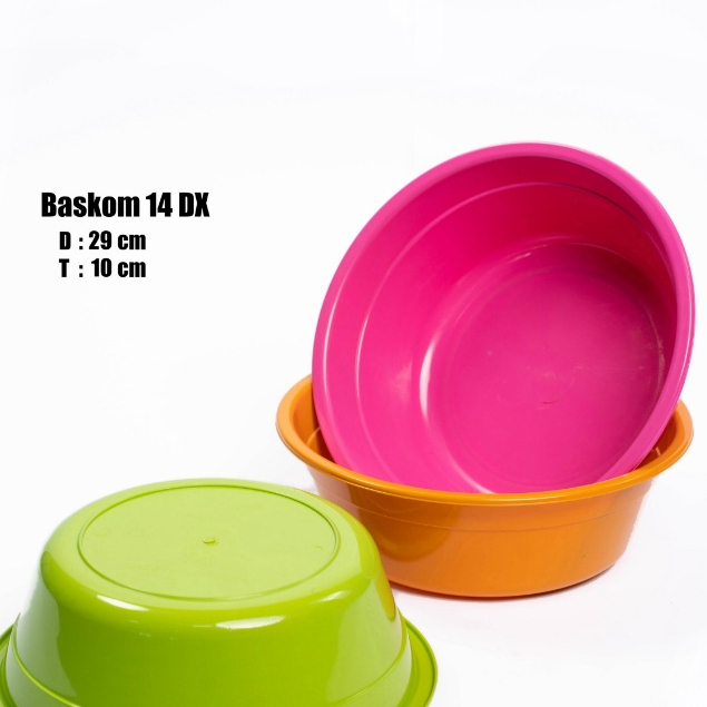[1 Lusin] Baskom 14 DX / Baskom Plastik (Warna Random) - VITARA
