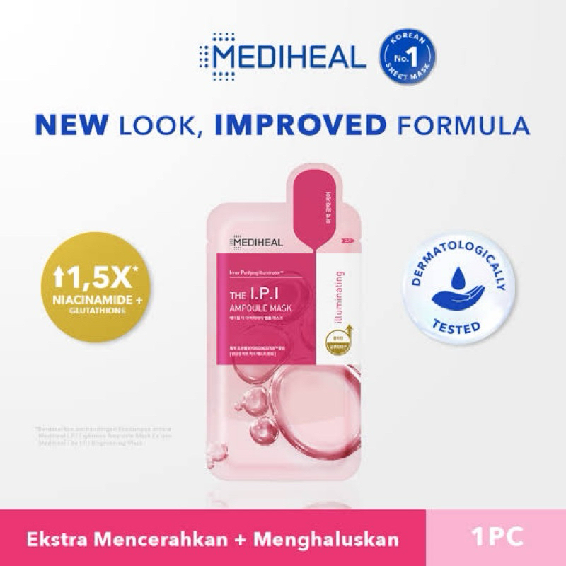 Mediheal IPI I.P.I Ampoule Mask Inner Purifying Illuminator Face Sheet Mask Masker Wajah Kecantikan 