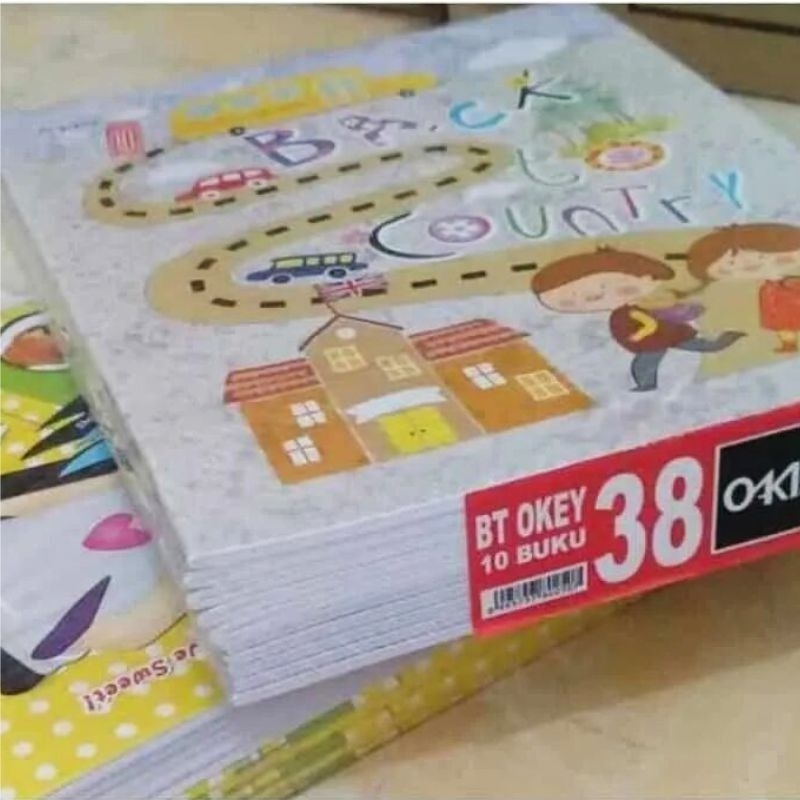 

Buku Tulis Sekolah OKEY 38 Lembar 1Pak Isi 10 Cover Random