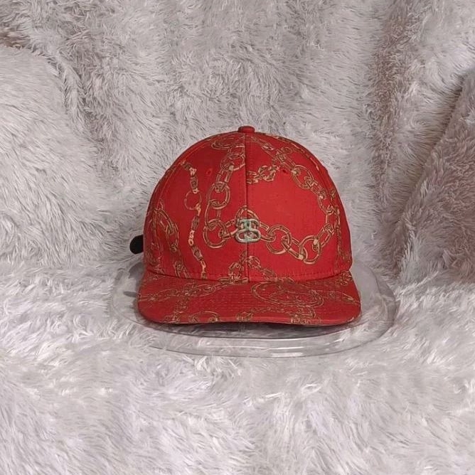 Topi stussy red vintage rare