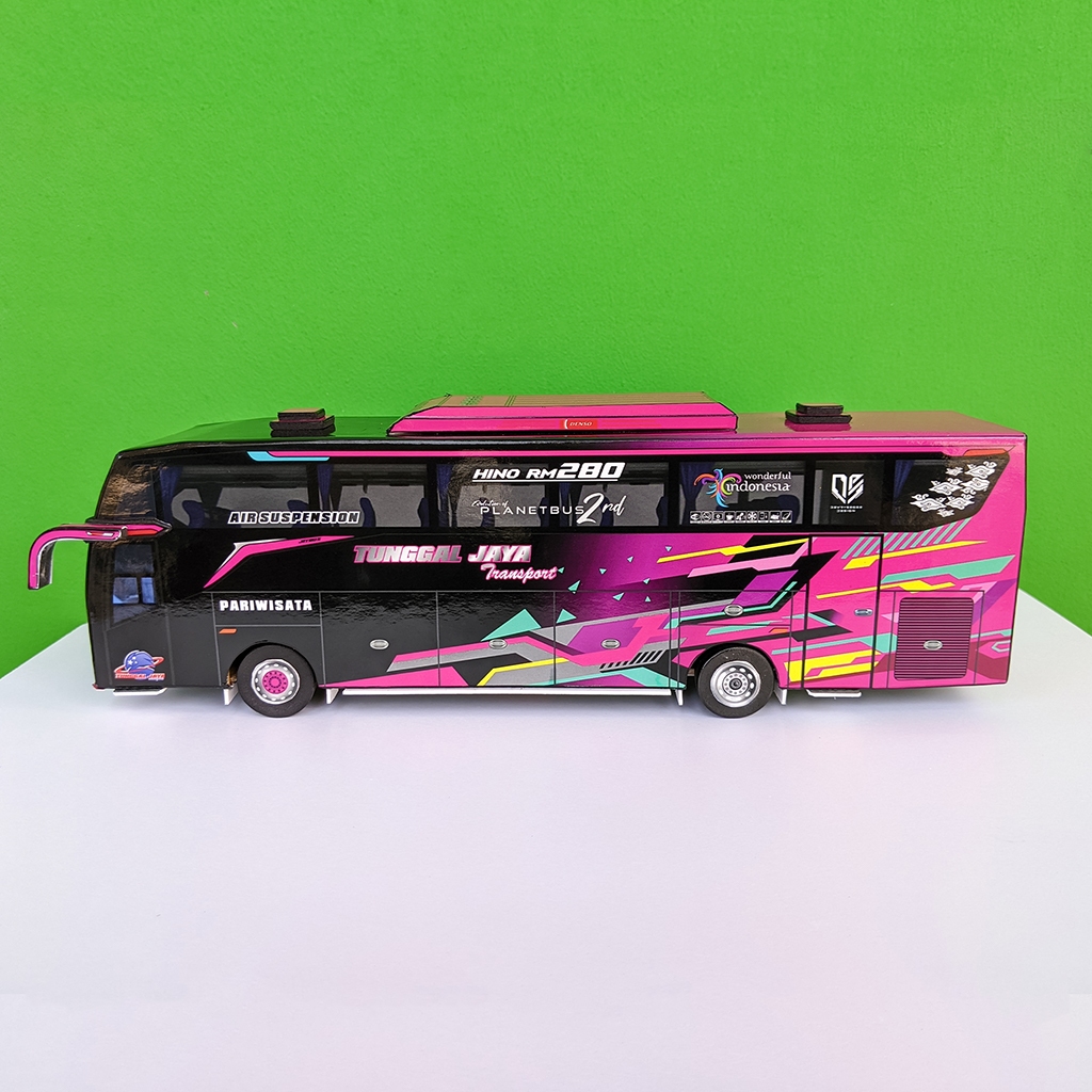 Miniatur Bus BLACKPINK JB5 Tunggal Jaya Set Hadiah Lampu Pajangan Ban Mainan Basuri