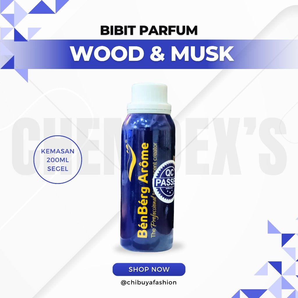 BIBIT PARFUM MURNI// WOOD & MUSK - TRUSSARDI AMBER OUD// BENBERG AROME// 200ML SEGEL || parfum wood