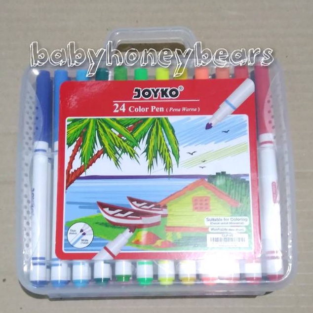 

HEBOH Spidol color pen CLP5 Joyko 24 warna washable