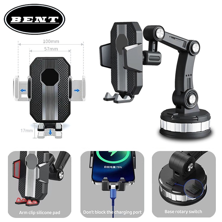 Bagus Dipakai Holder Hp Mobil  HD61 Universal Phone Holder Mobil Dashboard Windshield Cangkir Hisap 