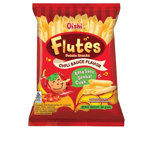 

FLUTES POTATO SNACK RAS SAOS SAMBAL COLEK 60 GR