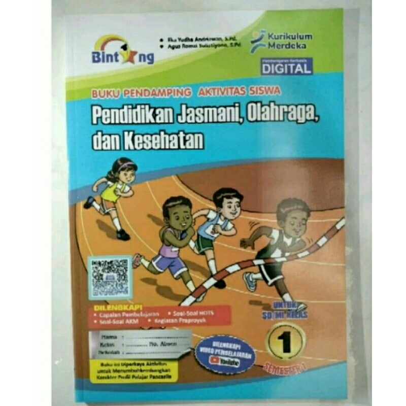 buku pjok bintang kls 1 semester 1 terbaru ori