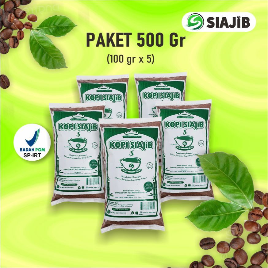 

Paket Hemat Kopi Siajib Rice Coffee Kopi Bubuk Lampung 500gr (100gr x 5)