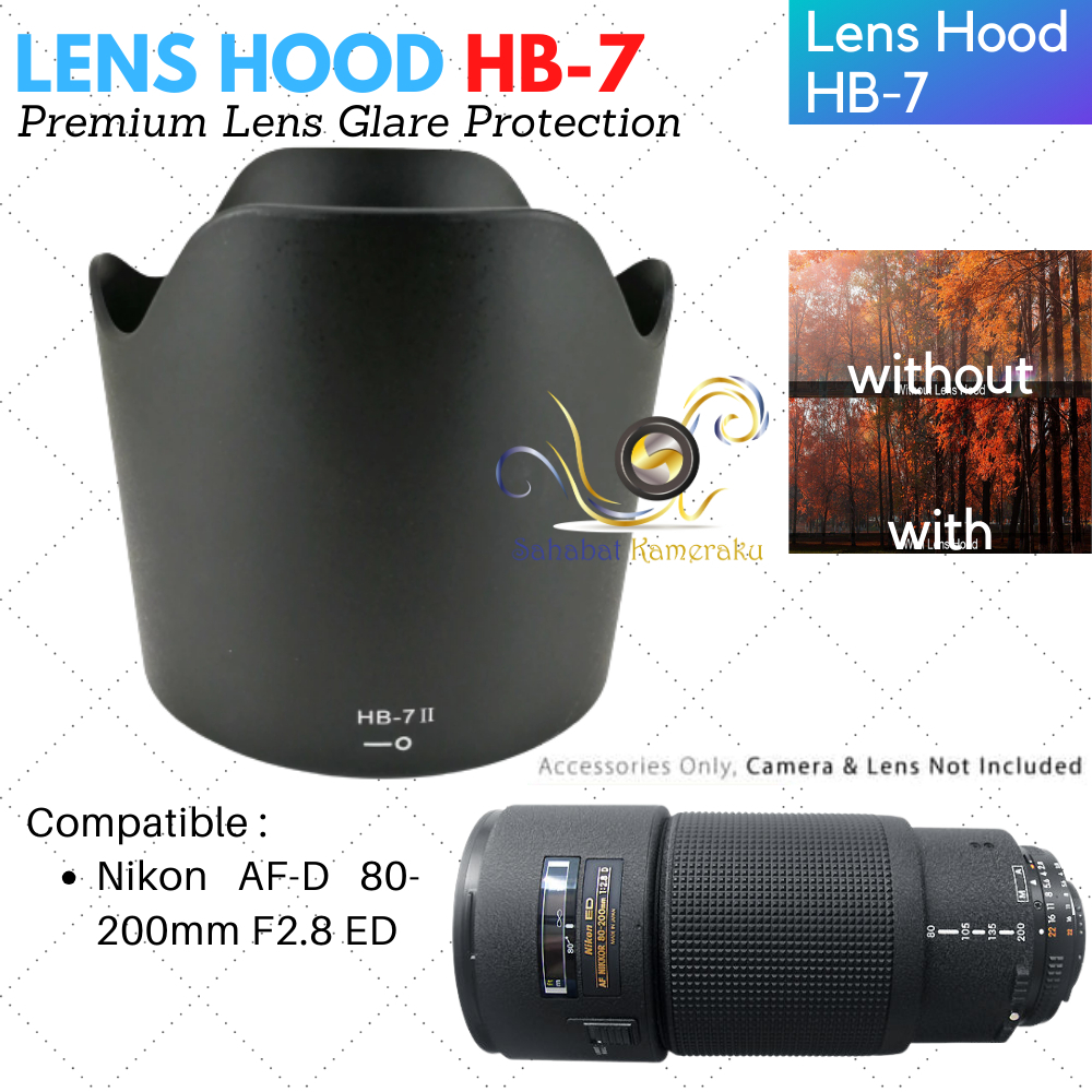 HB-7 II 7II Lens Hood Lenshood Flower Shape for Lensa Nikon 80-200 80-200mm f/2.8 HB7 HB-7ii 77mm