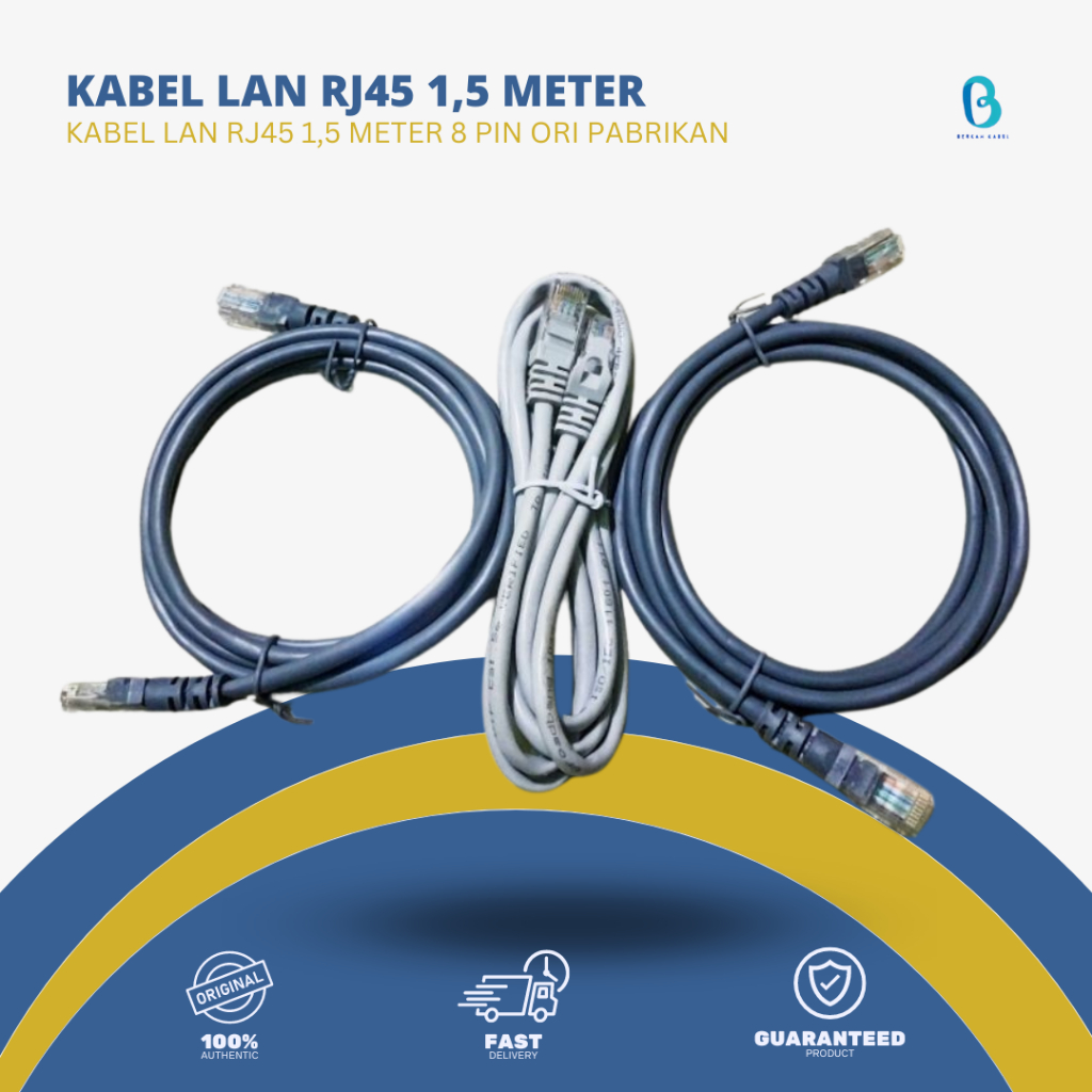 Kabel Lan RJ45 1,5 meter 8 pin ori pabrikan