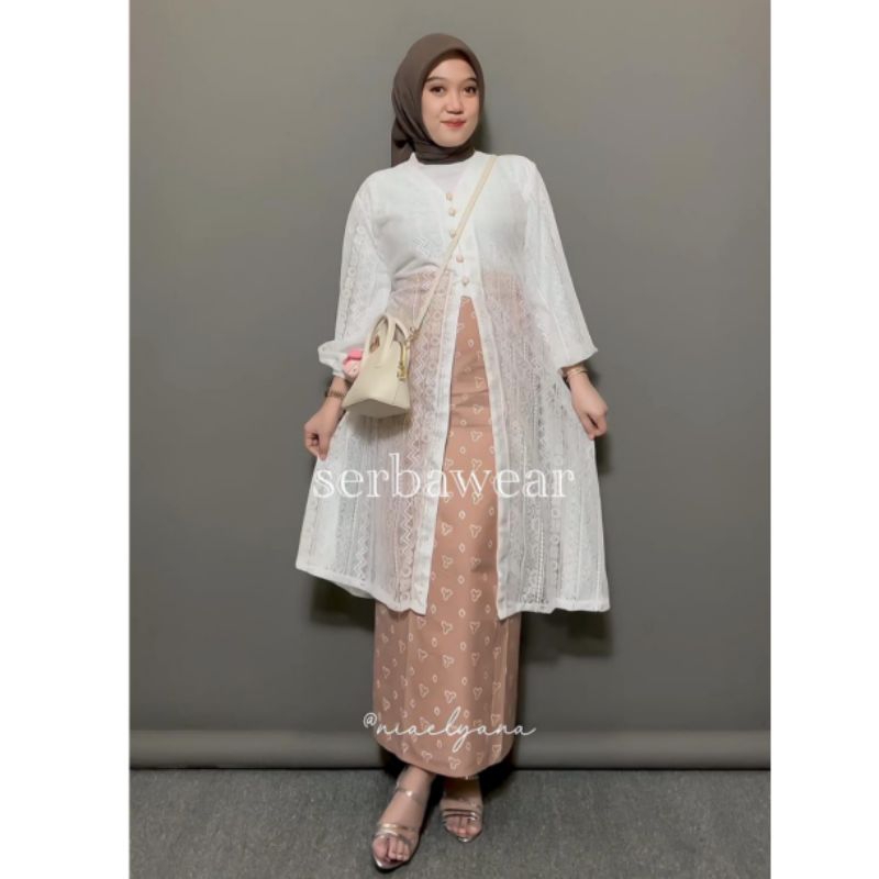 Daneen Outer Tunik Brocade Lace ADA JUMBO LD 120 |Outer Kondangan | Outer Tunik | Outer Wisuda | Out