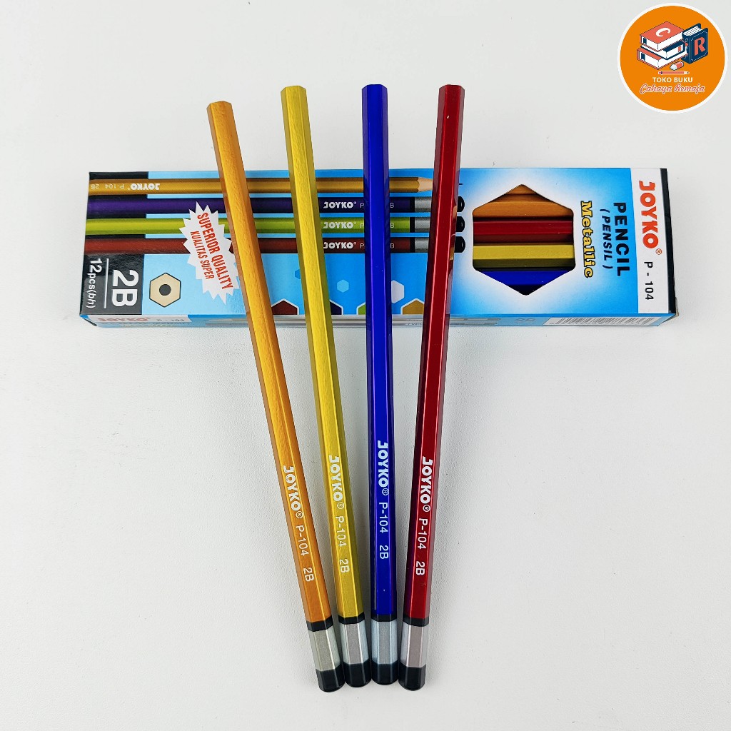 

Pensil Joyko 2B Metallic Pencil Kayu Superior Quality 1Box isi 12pcs P-104