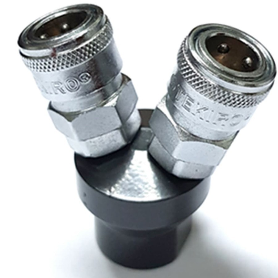 Coupler Angin Cabang 2 TEKIRO Quick Coupler 2 Way Kran Kompresor