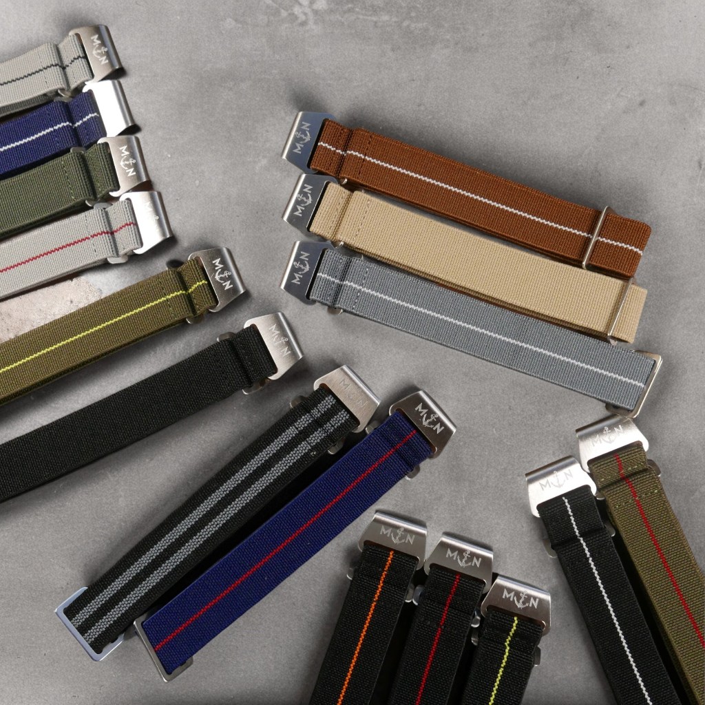 Tali Jam Marine Nationale MN Flexible Nato Watch Strap 18mm, 20mm, 22mm