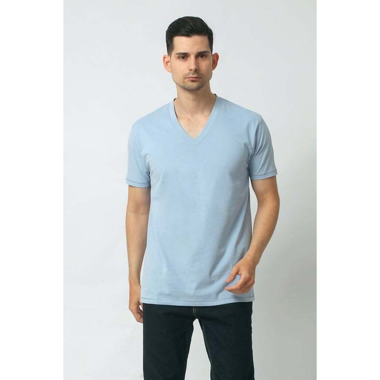 ZS kaos v neck pria lengan pendek premium