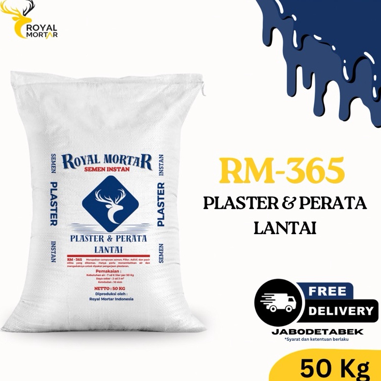 Paling Diminati Semen Instan  Plester  Perata Lantai  RM365 Royal Mortar