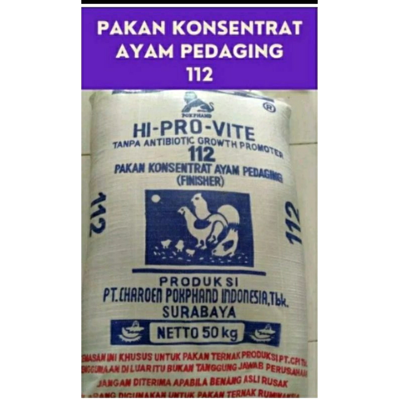 Hi Pro Vite Konsentrat Ayam Pedaging 112 Pakan Unggas Ayam 1kg