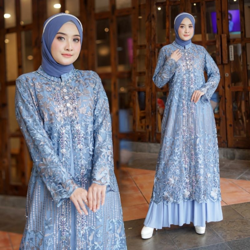 Gamis Pesta / Gamis Kondangan / Gamis Set Outer Risha BR