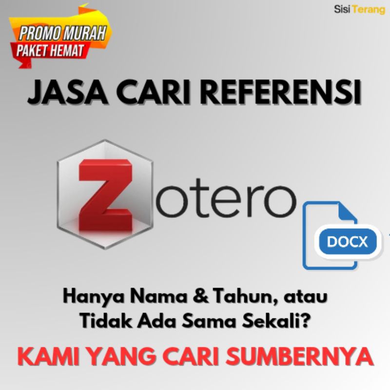 Jasa Cari Referensi Zotero | Daftar Pustaka Zotero Otomatis | Sitasi Otomatis Hanya Nama dan Tahun M