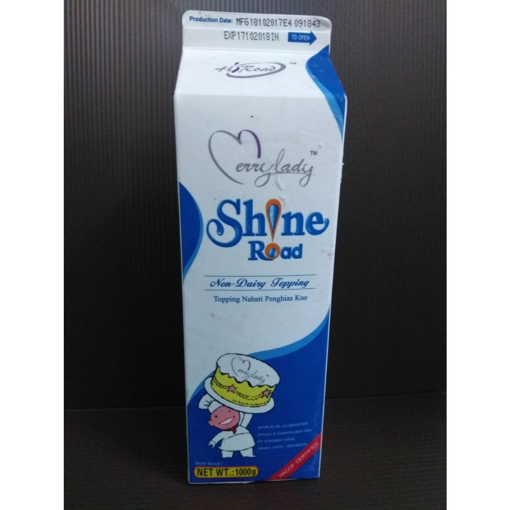 

Shine Road Whipcream Non -Dairy Topping 1Liter