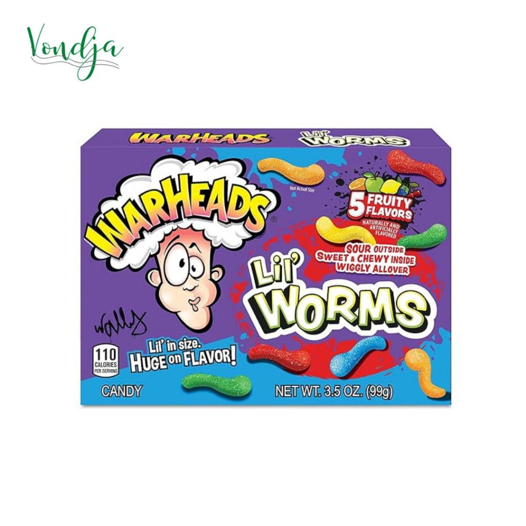 

Warheads Lil Worm Gummi Candy Chews Permen Import