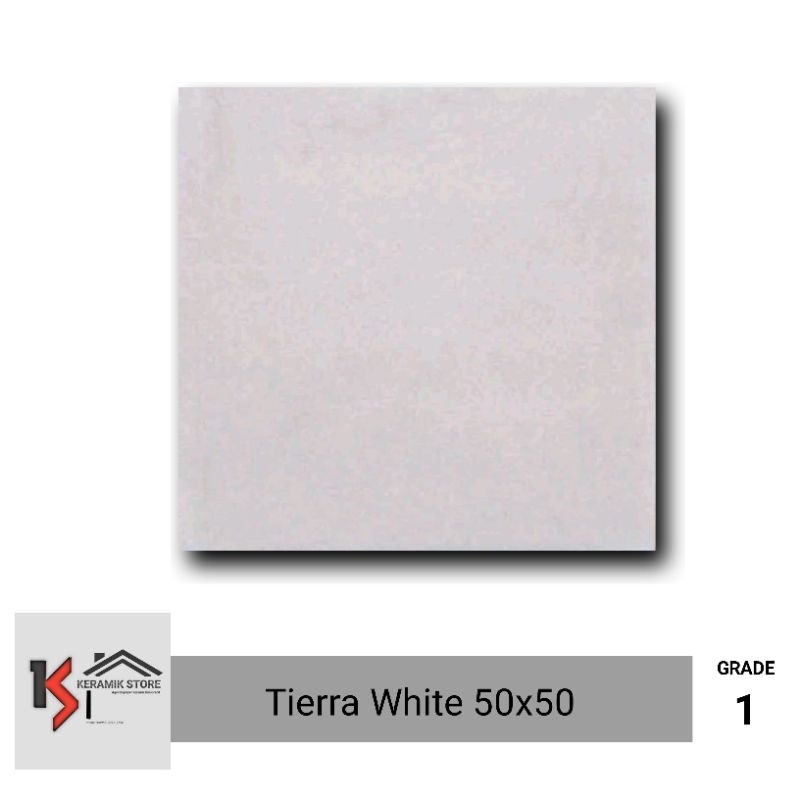 Keramik 50x50 (Matt) / Keramik Lantai Kamar Mandi / Keramik Teras /Keramik Putih Polos 50x50 Matt / 