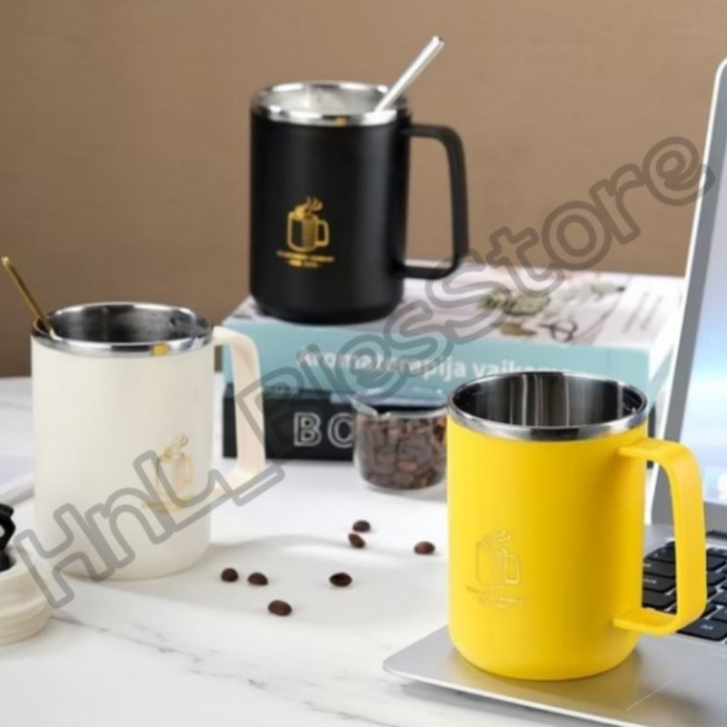 Gelas mug / gelas kopi / gelas plastik / gelas stainless / mug stainless / tumbler / gelas teh / gel