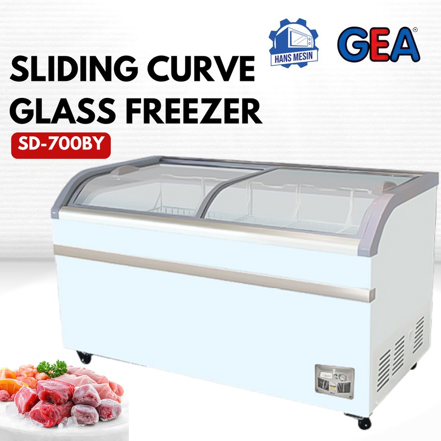 GEA SLIDING CURVE GLASS FREEZER SD-700BY / Freezer Box GEA 700 Liter