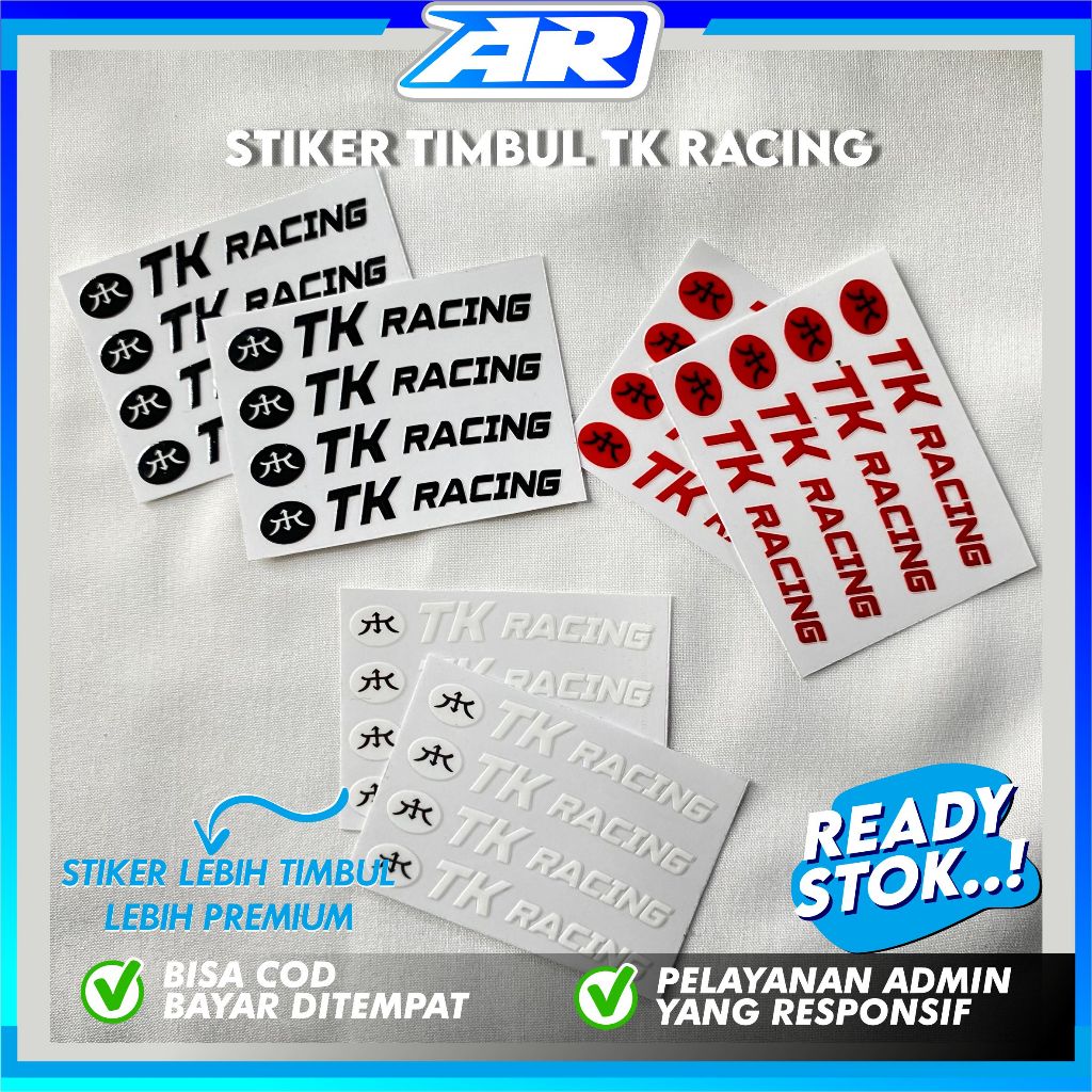 

Sticker Velg TK RACING TIMBUL UV DTF Glossy Stiker Velg