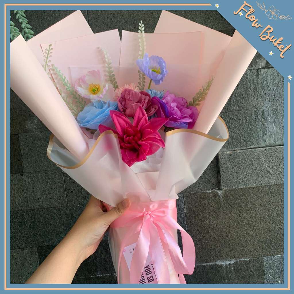 Buket Wisuda Cewek Cowok Bunga / Bucket Bunga Graduation Pelulusan Cewe Cowo Hadiah Ulang Tahun Ulta