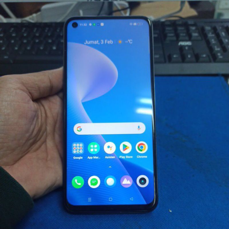 HANPHONE BEKAS SECOND REALME 8I 6/128 BLACK UNIT DUS