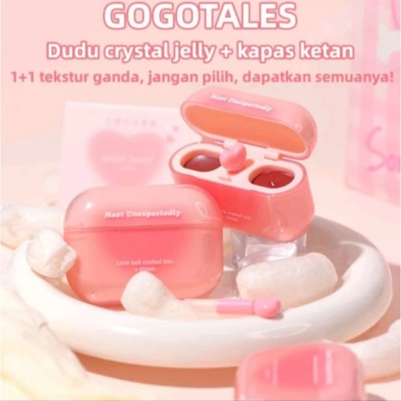 GOGOTALES DOUBLE LIP GLAZE MIROR WATER GLOSS LIP GLOSS LIP MUD NUDE COLOR