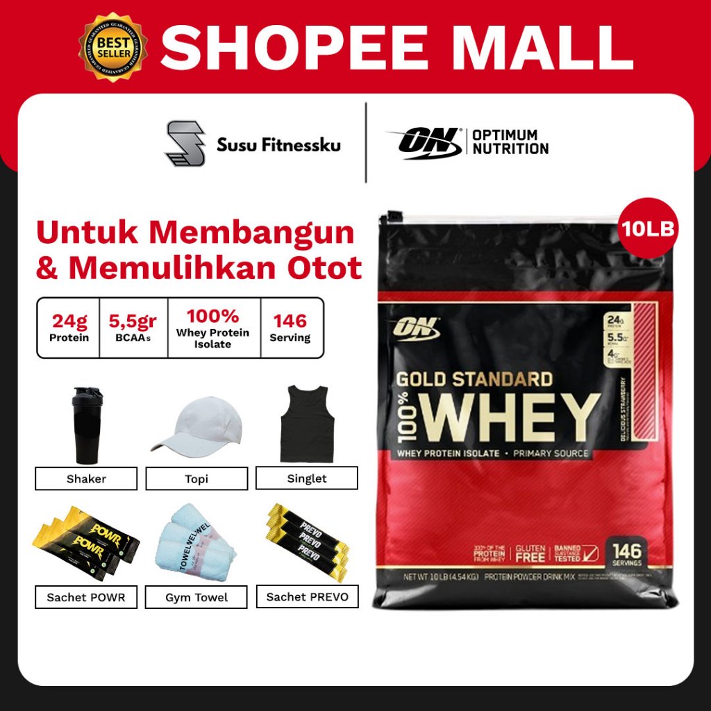 ON Whey Gold Standard 10 Lb Optimum Nutrition ON Whey Gold 10 lb Whey Protein