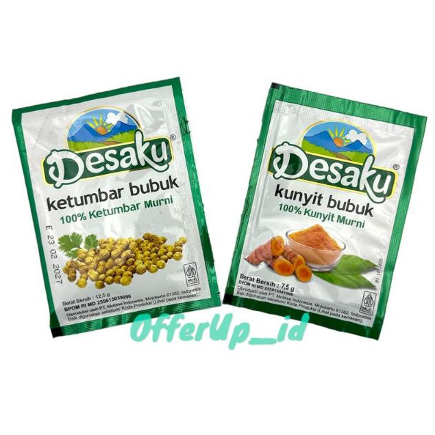 

Desaku Kunyit Bubuk 7.5 gr Desaku Ketumbar Bubuk 12.5gr