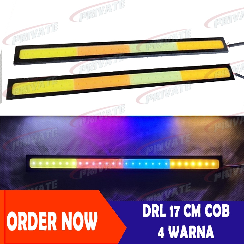 LAMPU LED DRL 17CM COB PLASMA 12VOLT COMBI 4 WARNA NEW UNIVERSAL