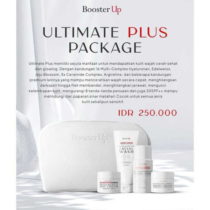 BOOSTER UP Ultimate Plus Paket Skincare Original BPOM by Glam Shine