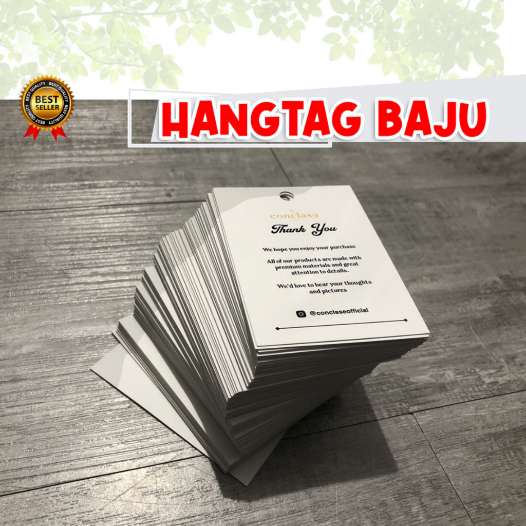 

Label Hangtag Baju / Hang Tag Baju / Hang Tag Custom / Hang Tag Premium Custom