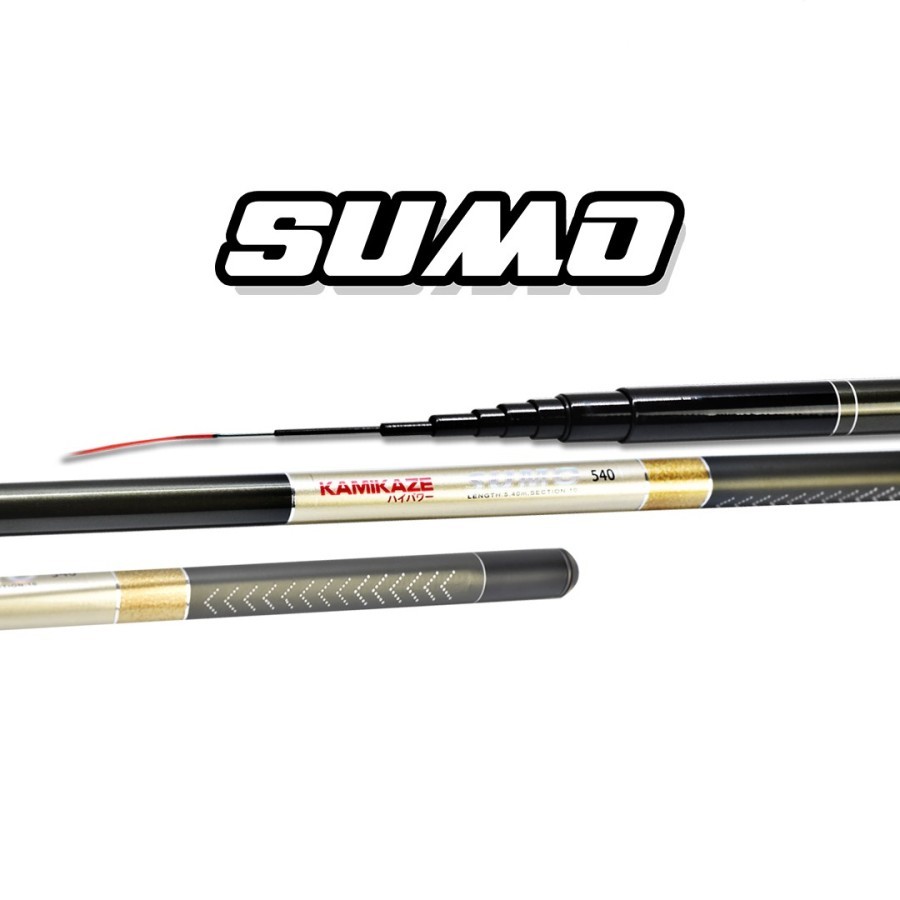 KAMIKAZE Joran Tegek SUMO 300cm- 540cm Carbon Tegek Ruas Pendek