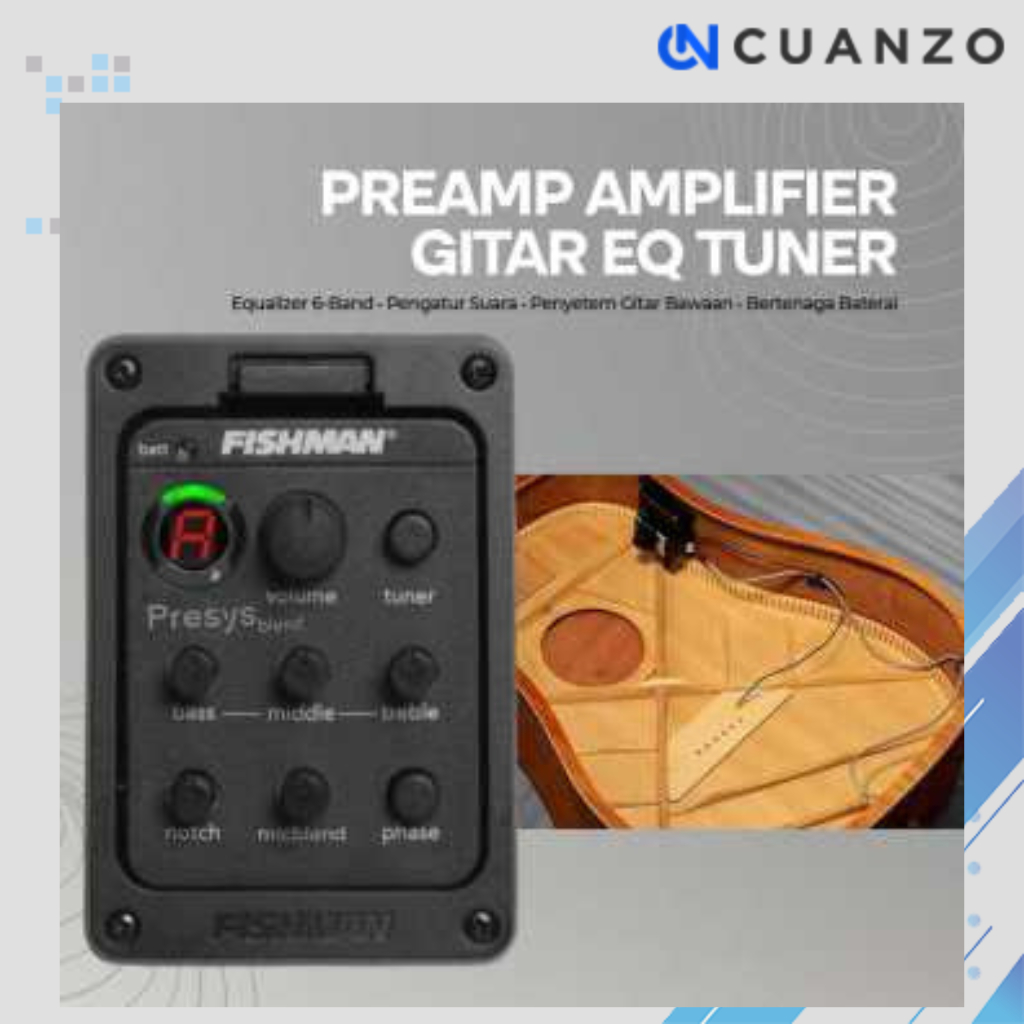 Presys Blend Preamp Amplifier Gitar EQ Tuner / Alat Gitar Preamp 7545 / Equalizer Gitar Cowboy / Git