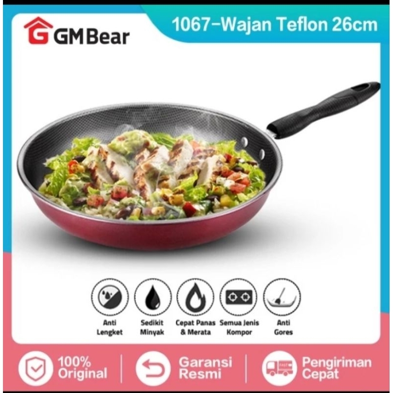 wajan teflon GM Bear 1067  26 cm