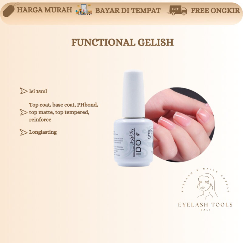 TOP COAT BASE COAT KUTEK GEL GELISH IDO NAIL ART NAIL GEL
